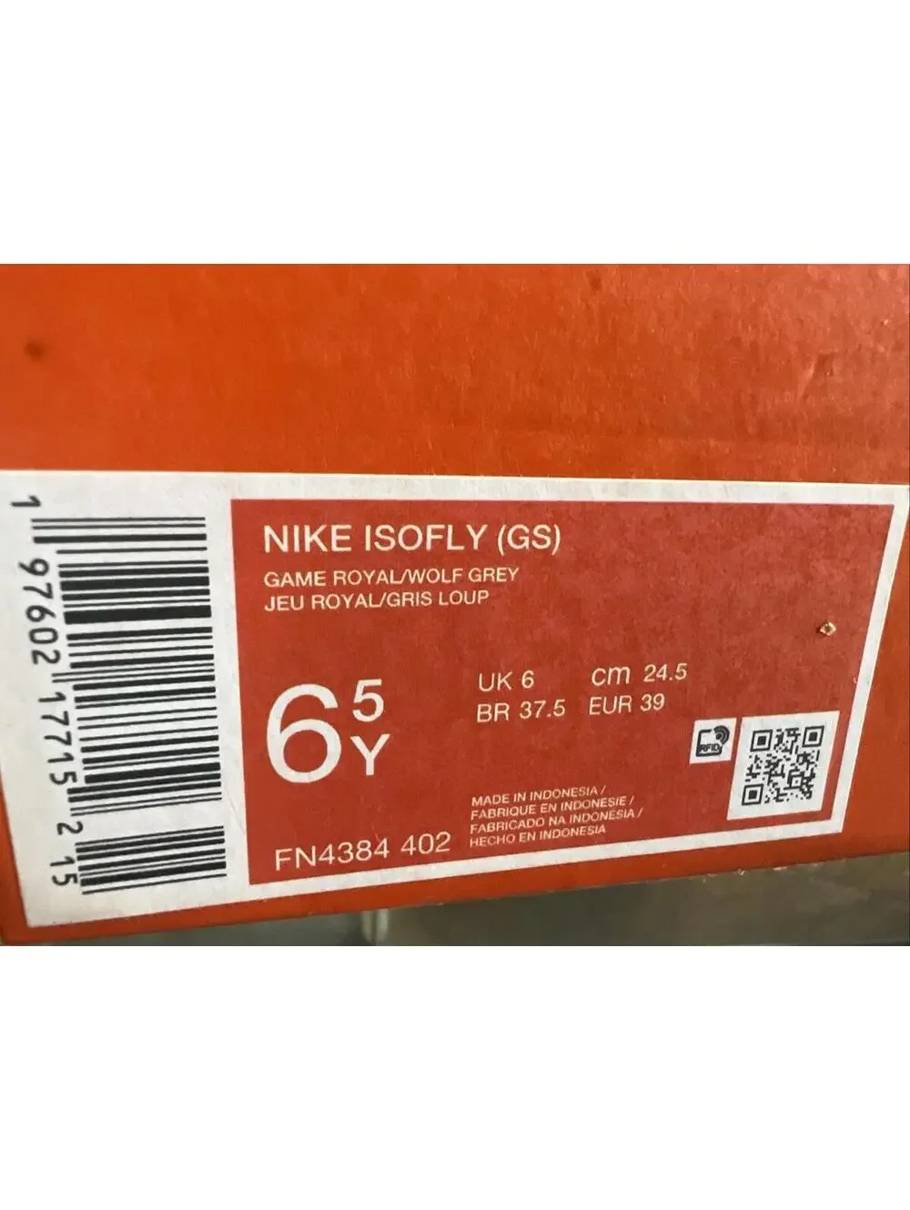 New NIKE IsoFly GS Size 6.5 Y Basketball Shoes Game Royal Blue FN4384-402